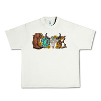 Western Love Bull Skull With Gemstone And Sunflowe Urban Heavy Tee | Teevron