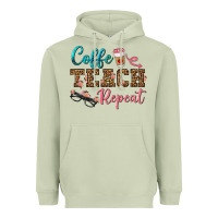 Matcha coffee teach repeat Heavyweight Hoodie - BundleAndBundleShop
