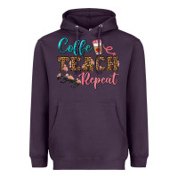Plum coffee teach repeat Heavyweight Hoodie - BundleAndBundleShop