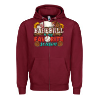 Burgundy baseball is my favorite season Zipper Hoodie - HRA Design Shop