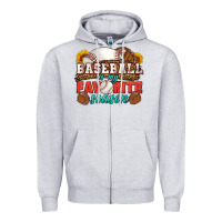 Heather Grey baseball is my favorite season Zipper Hoodie - HRA Design Shop