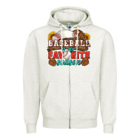 Oatmeal Heather baseball is my favorite season Zipper Hoodie - HRA Design Shop