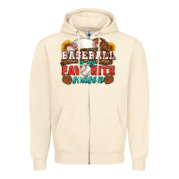 Baseball Is My Favorite Season Zipper Hoodie | Teevron