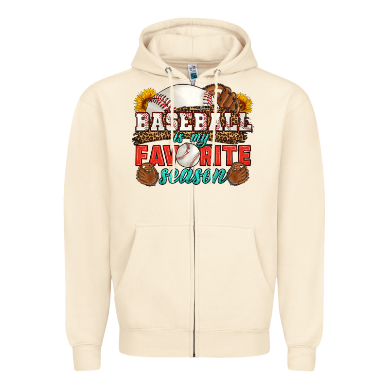 Baseball Is My Favorite Season Zipper Hoodie by HRA Design Shop | Teevron