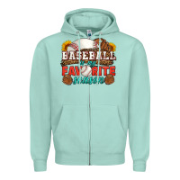 Seafoam baseball is my favorite season Zipper Hoodie - HRA Design Shop