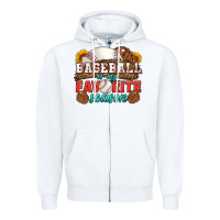 White baseball is my favorite season Zipper Hoodie - HRA Design Shop