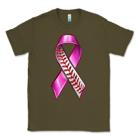 Army Green Breast Cancer Ribbon Baseball Classic Tee - texasbilliewilder