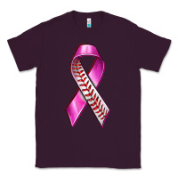 Plum Breast Cancer Ribbon Baseball Classic Tee - texasbilliewilder