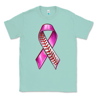 Seafoam Breast Cancer Ribbon Baseball Classic Tee - texasbilliewilder