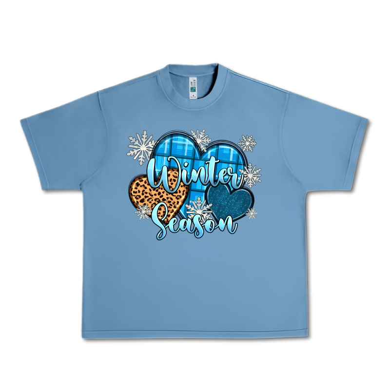 Snow Hearts Winter Season Urban Heavy Tee by Zillion Design Studio | Teevron