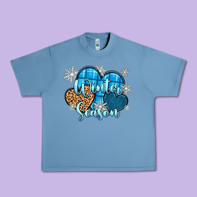 Urban Heavy Tee snow hearts winter season