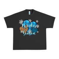 Pigment Black snow hearts winter season Urban Heavy Tee - Zillion Design Studio