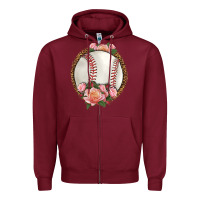 Burgundy western baseball with roses Zipper Hoodie - HRA Design Shop