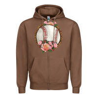 Chestnut western baseball with roses Zipper Hoodie - HRA Design Shop