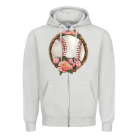 Dove Grey western baseball with roses Zipper Hoodie - HRA Design Shop