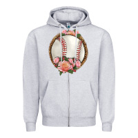 Heather Grey western baseball with roses Zipper Hoodie - HRA Design Shop