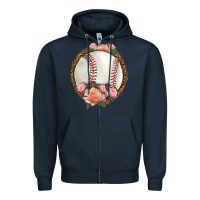 Navy western baseball with roses Zipper Hoodie - HRA Design Shop
