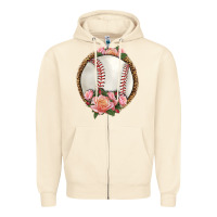 Sandshell western baseball with roses Zipper Hoodie - HRA Design Shop