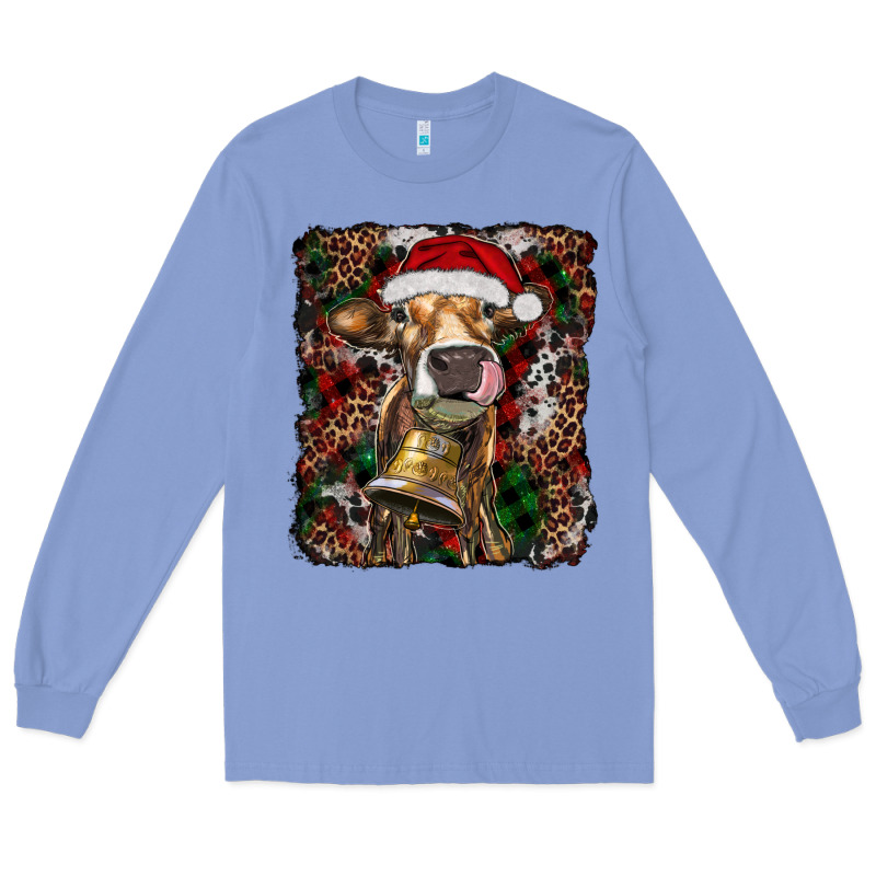 Christmas Heifer With Leoard And Cowhide Long Sleeve Tee by RanaPortraitStore | Teevron