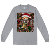 Heather Grey christmas heifer with leoard and cowhide Long Sleeve Tee - RanaPortraitStore