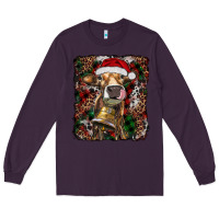 Plum christmas heifer with leoard and cowhide Long Sleeve Tee - RanaPortraitStore