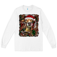White christmas heifer with leoard and cowhide Long Sleeve Tee - RanaPortraitStore