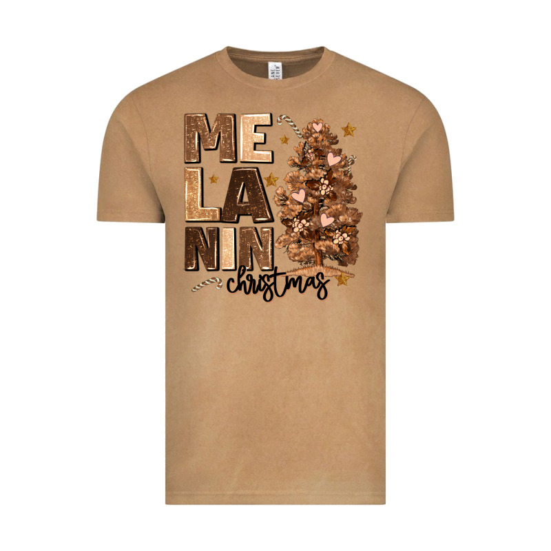 Melanin Christmas With Christmas Tree Vintage Tee by MaliasSmallBusiness | Teevron