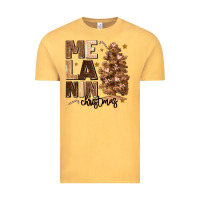 Vintage Mustard melanin christmas with christmas tree Vintage Tee - MaliasSmallBusiness