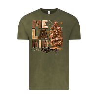 Vintage Olive melanin christmas with christmas tree Vintage Tee - MaliasSmallBusiness