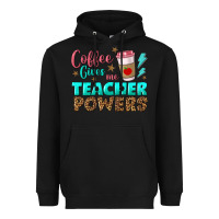 Black coffee gives me teacher powers Heavyweight Hoodie - BundleAndBundleShop