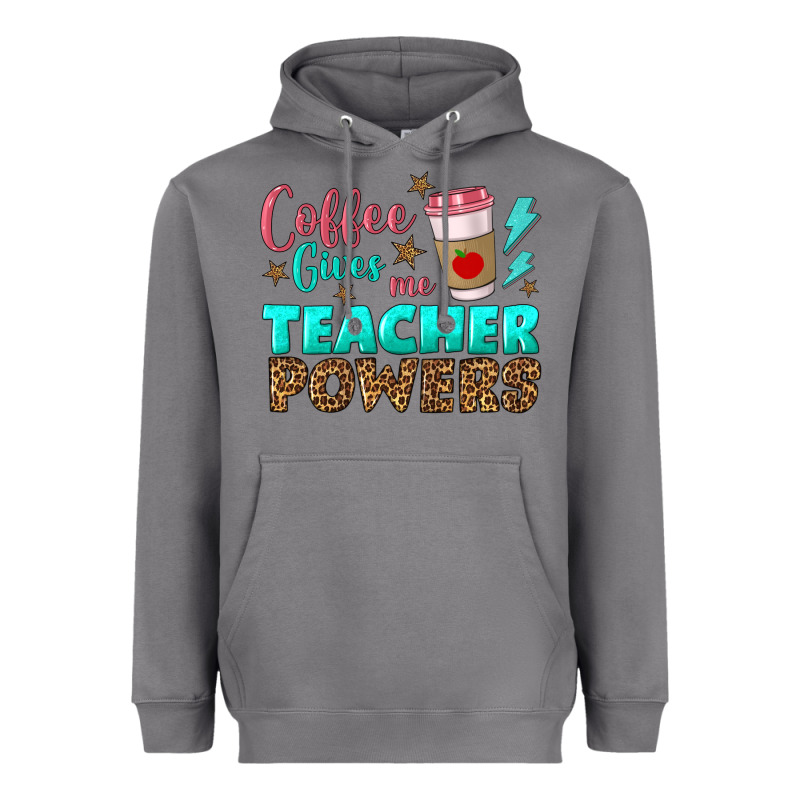 Coffee Gives Me Teacher Powers Heavyweight Hoodie by BundleAndBundleShop | Teevron