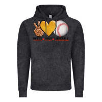 Vintage Black peace love baseball Vintage Hoodie - AdoDesignShop