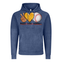 Vintage Denim peace love baseball Vintage Hoodie - AdoDesignShop