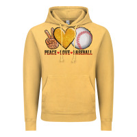 Vintage Mustard peace love baseball Vintage Hoodie - AdoDesignShop