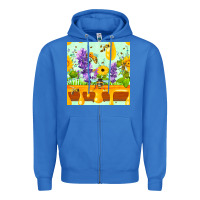True Royal honeydrip bee lavender daisy sunflower seamless pa Zipper Hoodie - FaDigitalArtStudio
