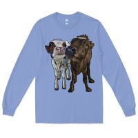 Colony Blue two heifer cows Long Sleeve Tee - RanaPortraitStore
