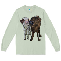 Matcha two heifer cows Long Sleeve Tee - RanaPortraitStore