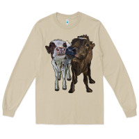 Mushroom two heifer cows Long Sleeve Tee - RanaPortraitStore