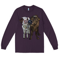 Plum two heifer cows Long Sleeve Tee - RanaPortraitStore