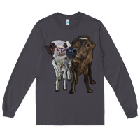 Smoke two heifer cows Long Sleeve Tee - RanaPortraitStore
