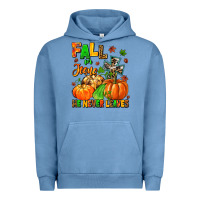 Pigment Pebble Blue fall for jesus he never leaves Urban Hoodie - MaliasSmallBusiness