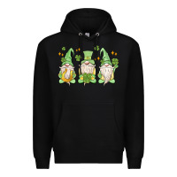Black st. patrick's day gnomes Premium Hoodie - MaliasSmallBusiness
