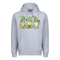 Heather Grey st. patrick's day gnomes Premium Hoodie - MaliasSmallBusiness