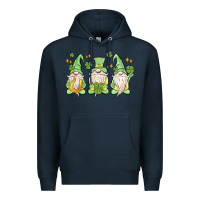 Navy st. patrick's day gnomes Premium Hoodie - MaliasSmallBusiness