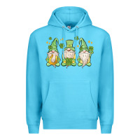 Ocean Blue st. patrick's day gnomes Premium Hoodie - MaliasSmallBusiness