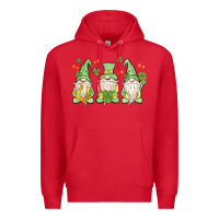 Red st. patrick's day gnomes Premium Hoodie - MaliasSmallBusiness