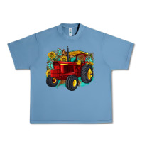 Pebble Blue western tractor Urban Heavy Tee - texasbilliewilder
