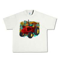 Pistachio western tractor Urban Heavy Tee - texasbilliewilder