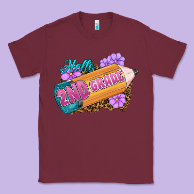 Hello 2nd Grade Classic Tee Designed By Ranaportraitstore