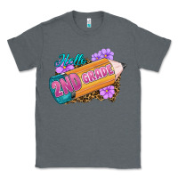 Charcoal Heather Hello 2nd Grade Classic Tee - RanaPortraitStore